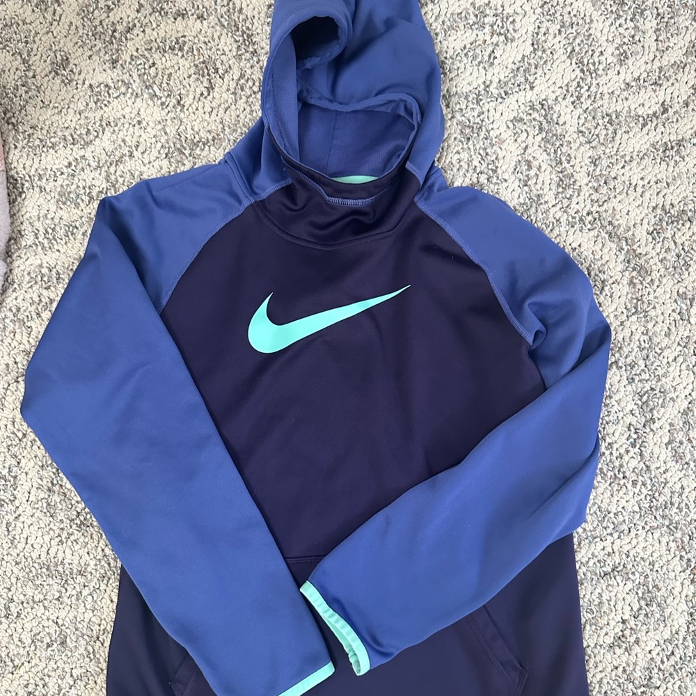Nike Navy and Aqua Hoodie